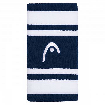 Head Striped Wristband 5'' Navy / White - 2 szt.